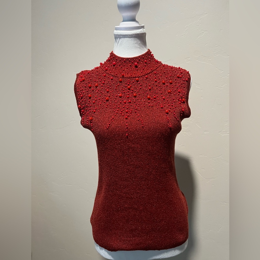 Investments Deep Red Knit Apparel